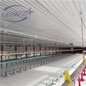 Novo tipo de galinheiro com ripas de plástico para avicultura